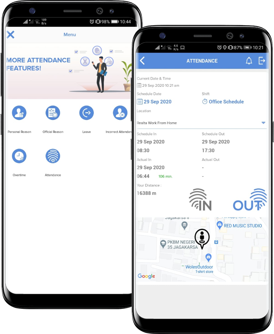 Melakukan Absensi Melalui Ponsel Masing-Masing